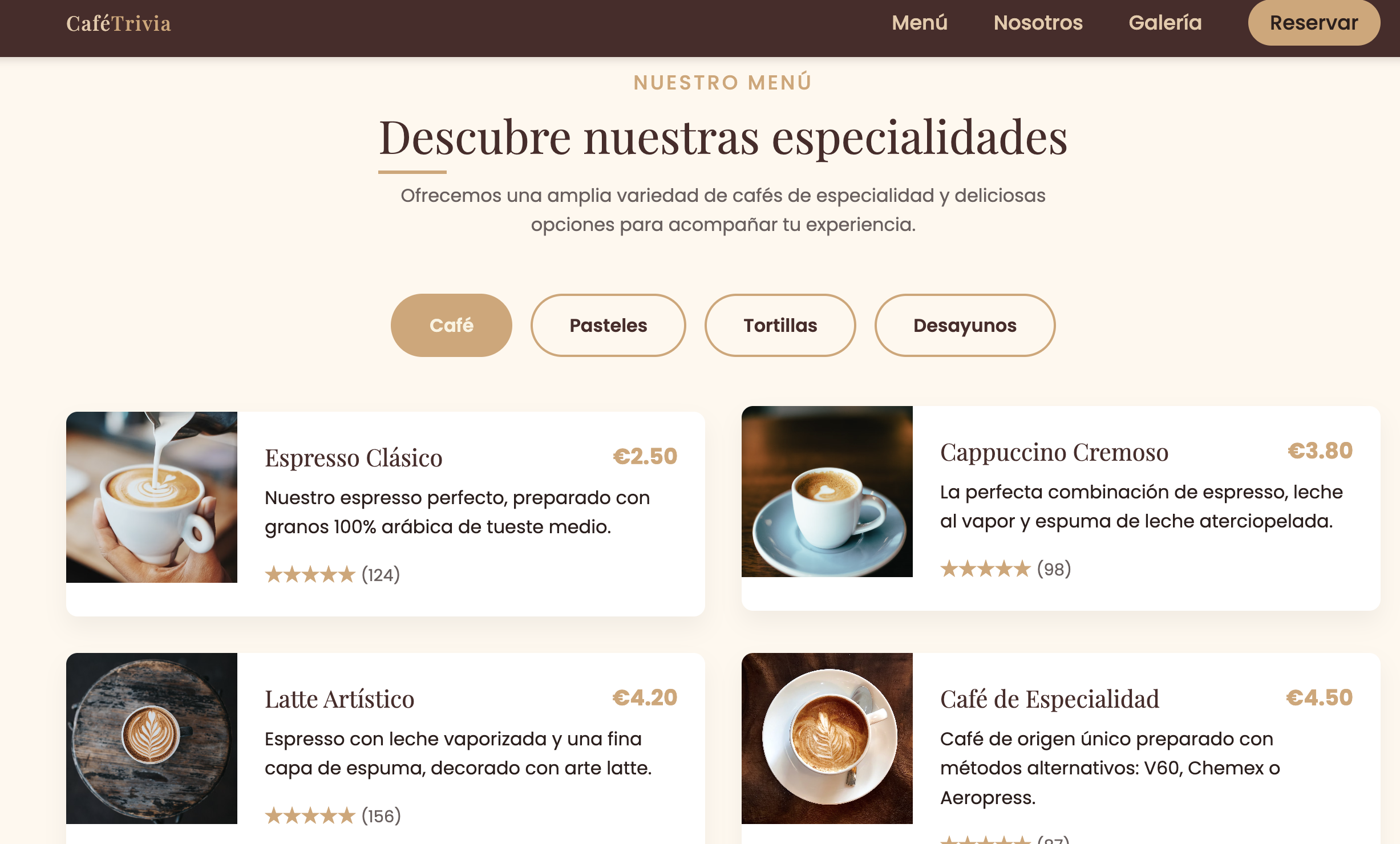 Café Trivia screenshot